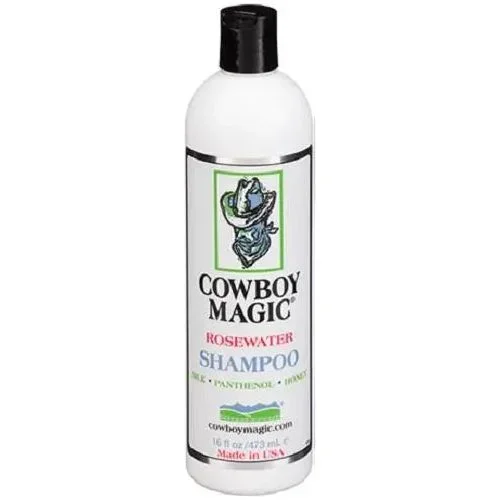 Cowboy Magic Concentrated Rosewater Shampoo 16 oz. for Horse Dogs Cat & Humans