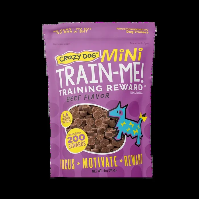 Crazy Dog Train-Me! Beef Flavor Dog Treats 4 Oz
