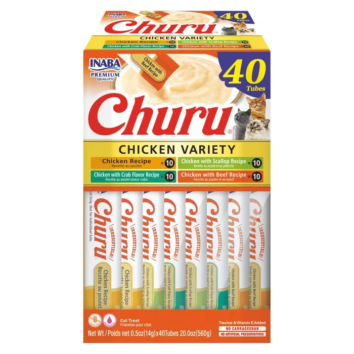 Creamy Cat Treat – CHURU – 40 ct Chicken Variety Box