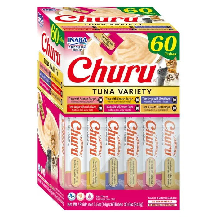 Creamy Cat Treat – CHURU – 60 ct Tuna Variety Box