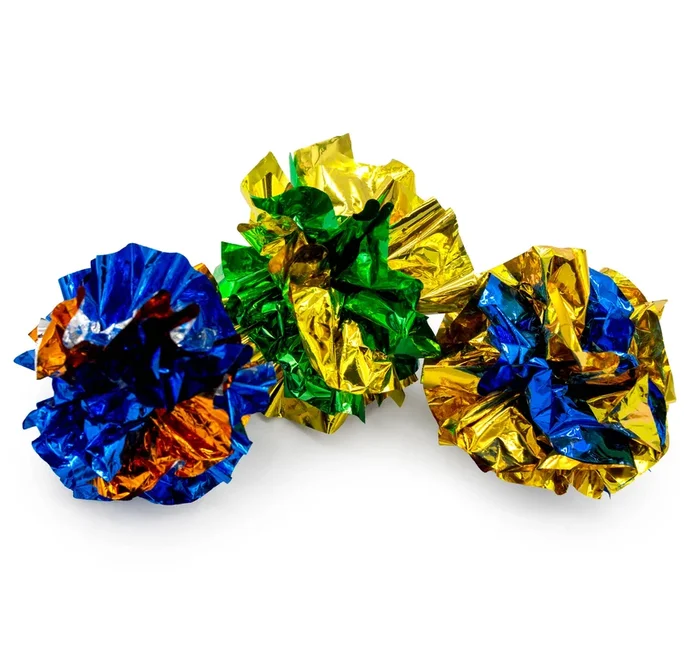 Crinkle Ball 1.5″ Bulk Cat Toy