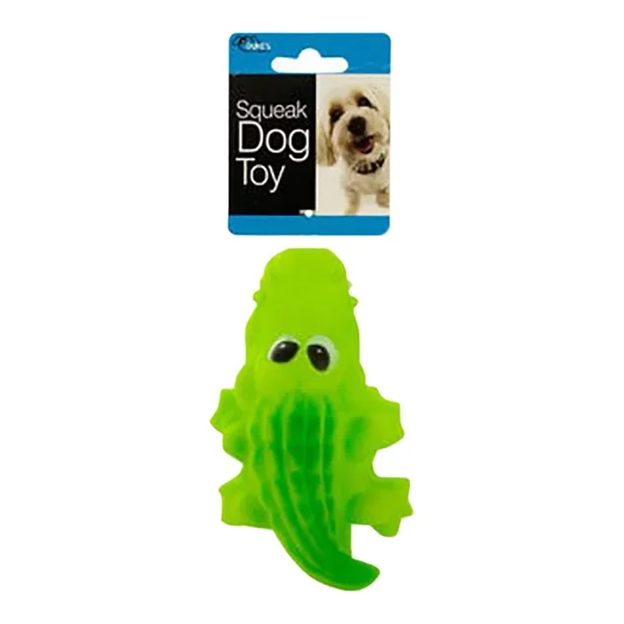 Crocodile Squeaky Dog Toy, Assorted, 5″