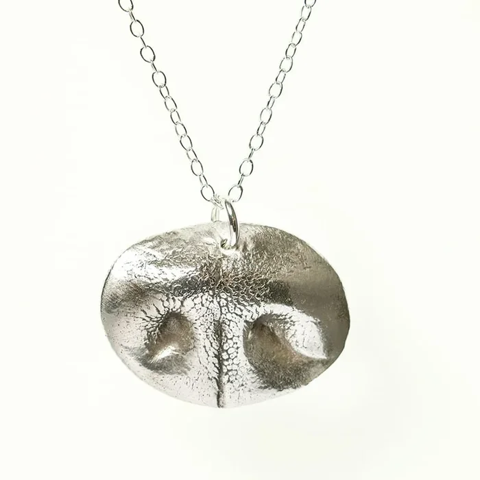 Custom Silver Pet Nose Pendant Kit, 18″ Necklace or Keychain