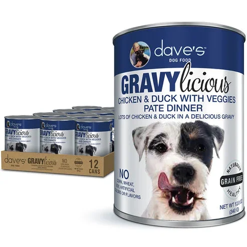 Dave’s Pet Food Gravylicious Chicken & Duck with Veggies Paté Dinner For Dogs