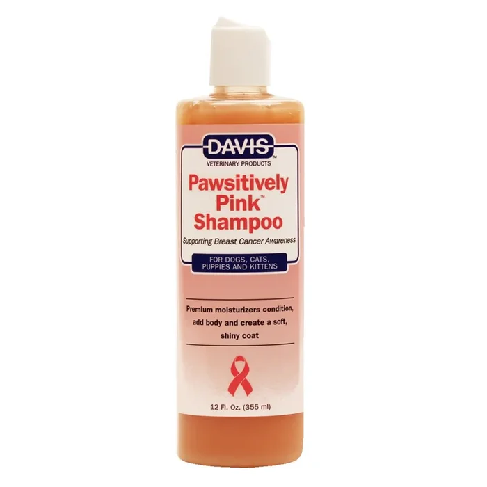 Davis Pawsitively Pink Shampoo for Dogs, Cats, Puppies & Kittens – Hydrating, Gentle, and Soap-Free, Supporting Breast Cancer Awareness