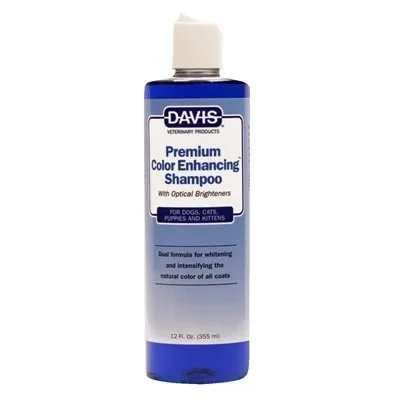 Davis Premium Color Enhancing Shampoo with Optical Brighteners – Whitening & Shine for Dogs, Cats, Puppies & Kittens – pH Balanced, Easy Rinse, Made in USA
