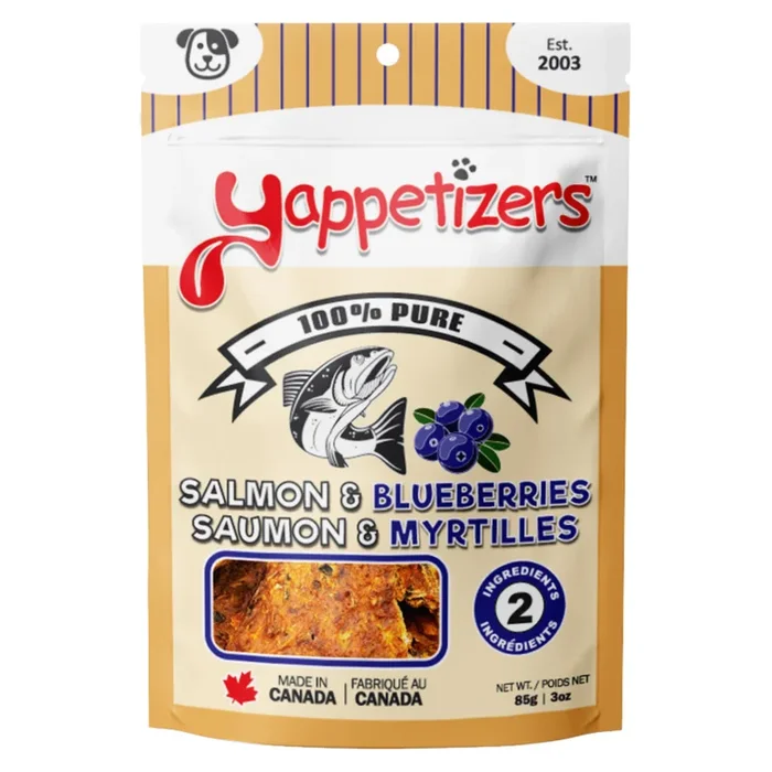 Dehydrated Dog Treat – Salmon & Blueberries – 85 g