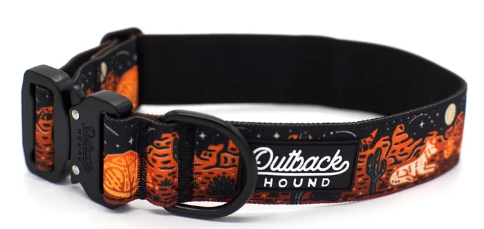 Desert Camp Out Dog Collar – Black