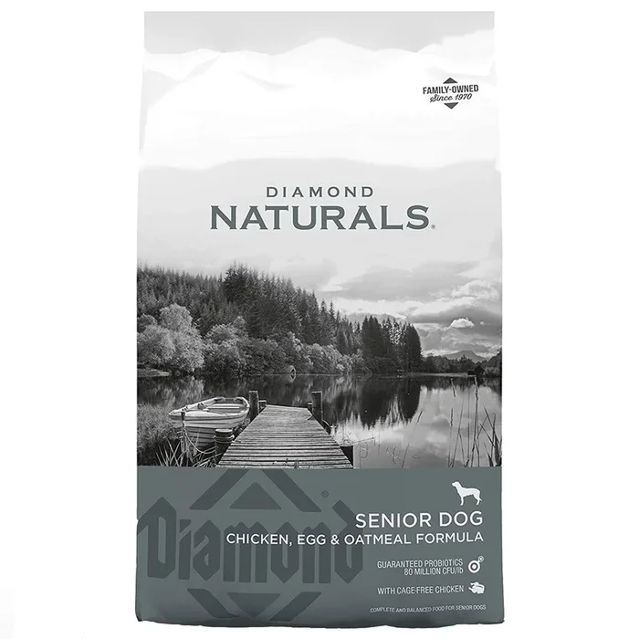 Diamond Naturals Senior Dry Dog Food – Chicken Egg & Oatmeal – 35lb Bag