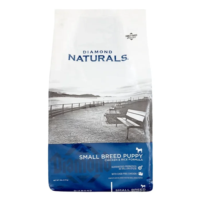 Diamond Naturals Small & Medium Breed Puppy Dry Dog Food – Chicken & Rice – 40lb Bag