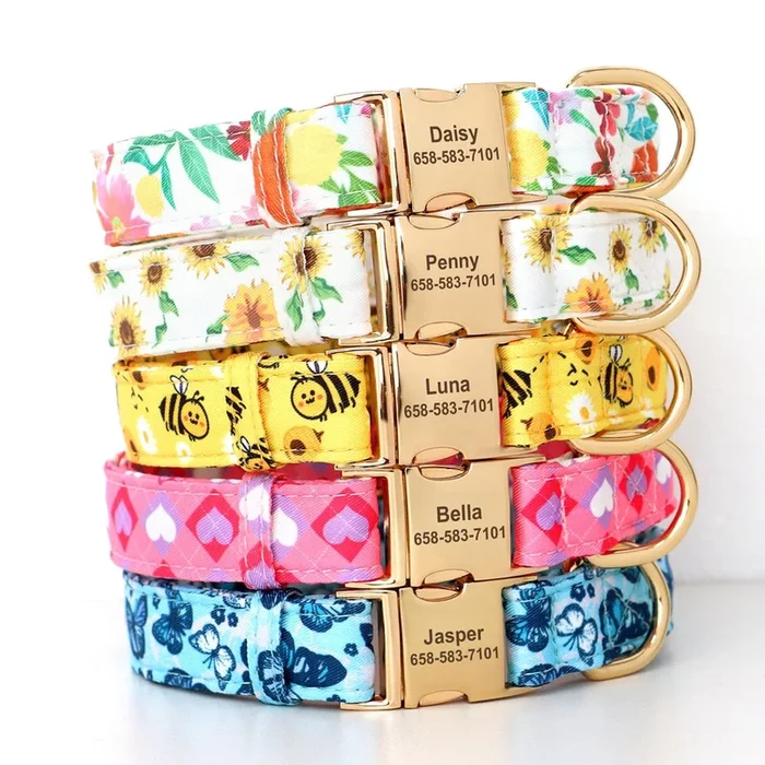 Dog Collar Patterned – Engrave Pet’s ID