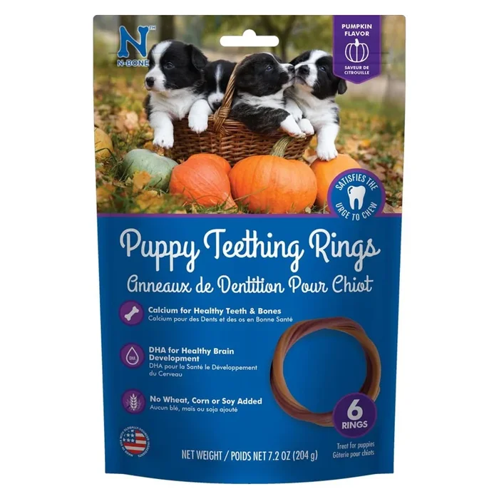 Dog Dental Treat – Puppy Teething Rings – Pumpkin Flavor