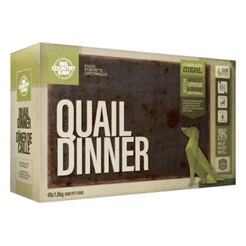 Dog Frozen Raw – DINNERS – Quail Dinner Carton – 4 x 1 lb*