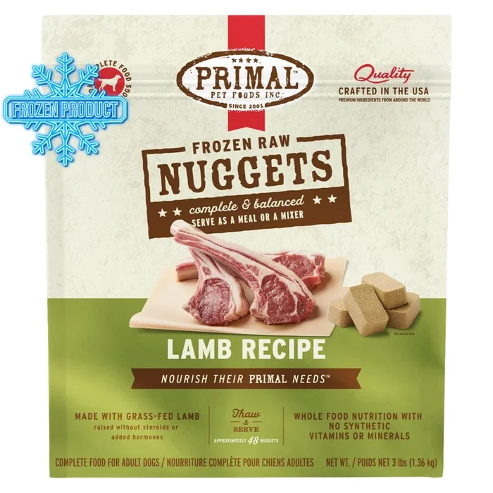 Dog Frozen Raw – Lamb Nuggets – Adult