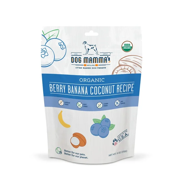 Dog Mamma’s Organic Berry Banana Coconut Recipe – USDA Organic Certified Dog Treats