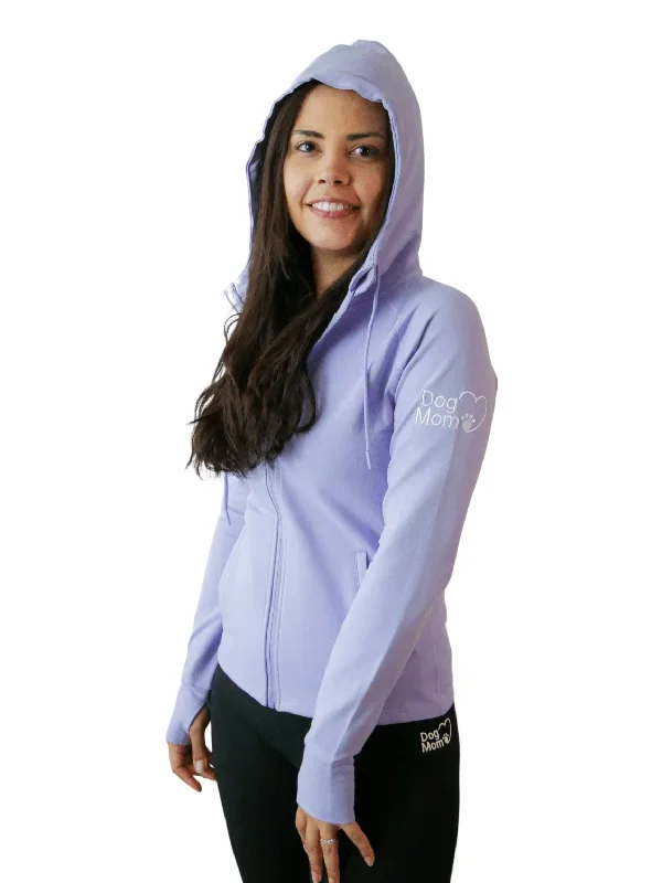Dog Mom Adventures Full Zip Hooded Jacket – Lilac