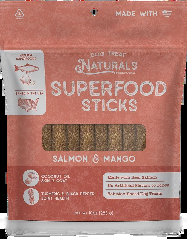 Dog Treat Naturals Salmon & Mango Superfood Sticks Dog Treats (Copy)