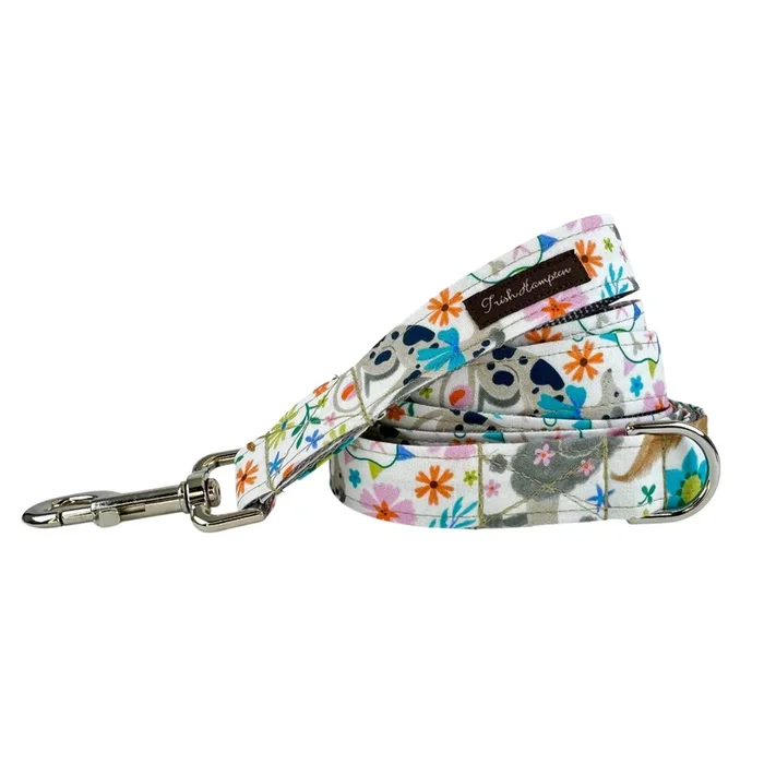 Dogs with flowers 6ft Dog Leash – 1089