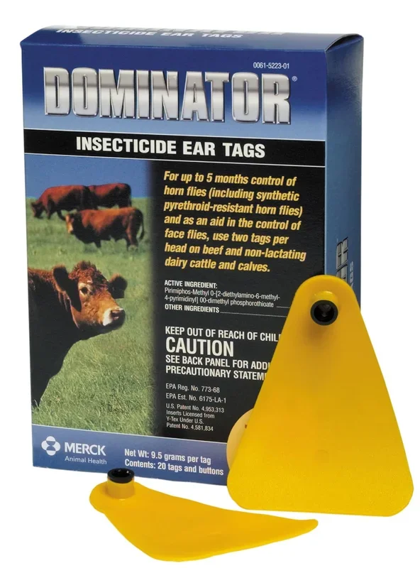 Dominator Cattle Insecticide Ear Tags, 20 Fly Tags