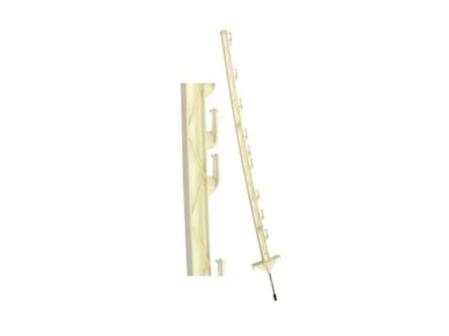 Double Foot Tread-In Plastic Post – Durable 39″ Electric Fence Step-In Post with 9 Lugs for Polywire and Tape