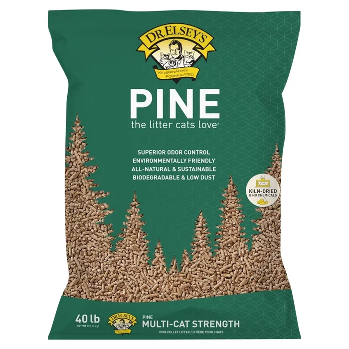 Dr. Elsey’s Pine All-Natural Kiln-Dried Cat Litter 40-lb. Bag