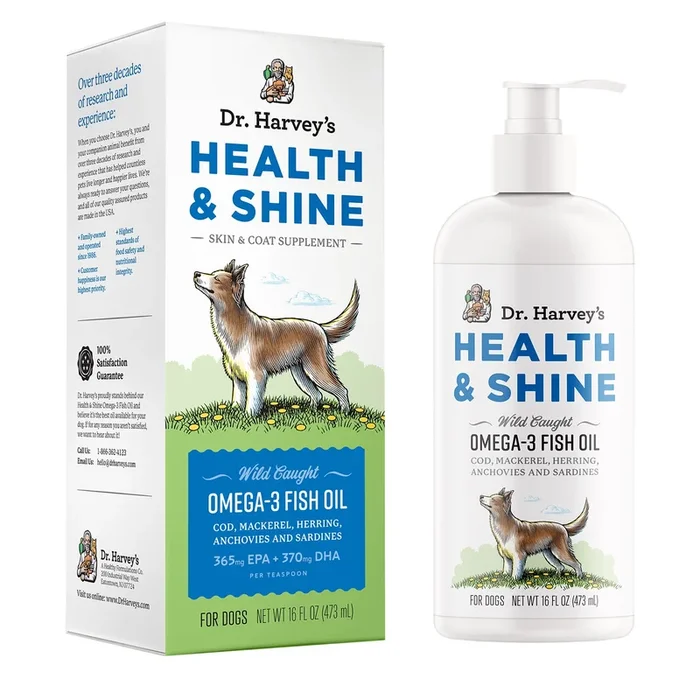 Dr. Harvey’s Health and Shine Omega-3 Skin & Coat Fish Oil for Dogs