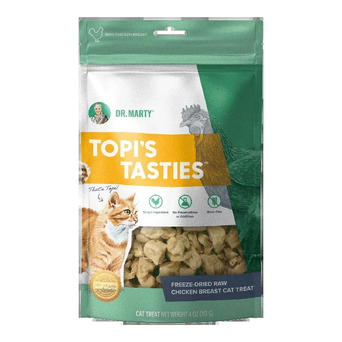 DR. MARTY Topi’s Tasties Freeze-Dried Raw Chicken Breast Cat Treats