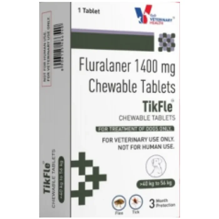 Drools TikFle Fluralaner 1400mg Tick & Flea Tablet for Dogs from 40 to 56kg