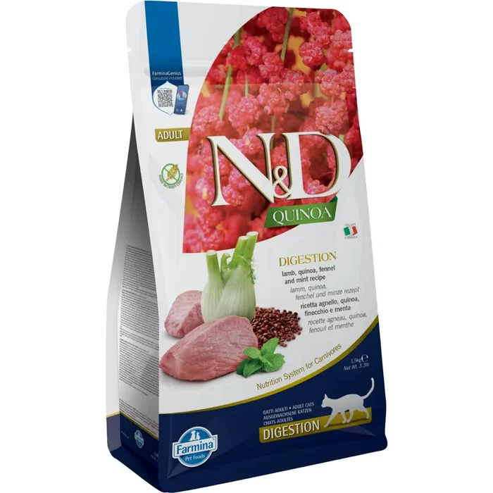 Dry Cat Food – N & D – QUINOA – Digestion Lamb – Adult