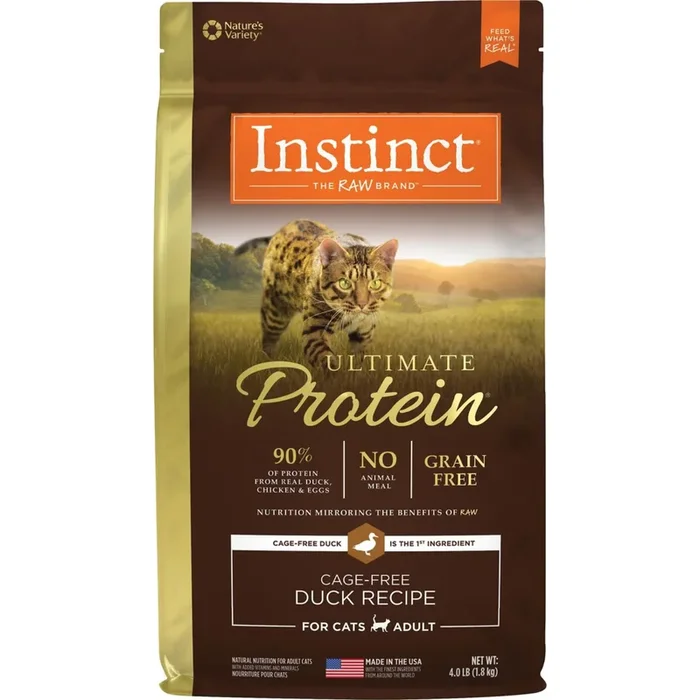 Dry Cat Food – ULTIMATE PROTEIN – Raw Coated – Cage Free Duck Recipe – Adult