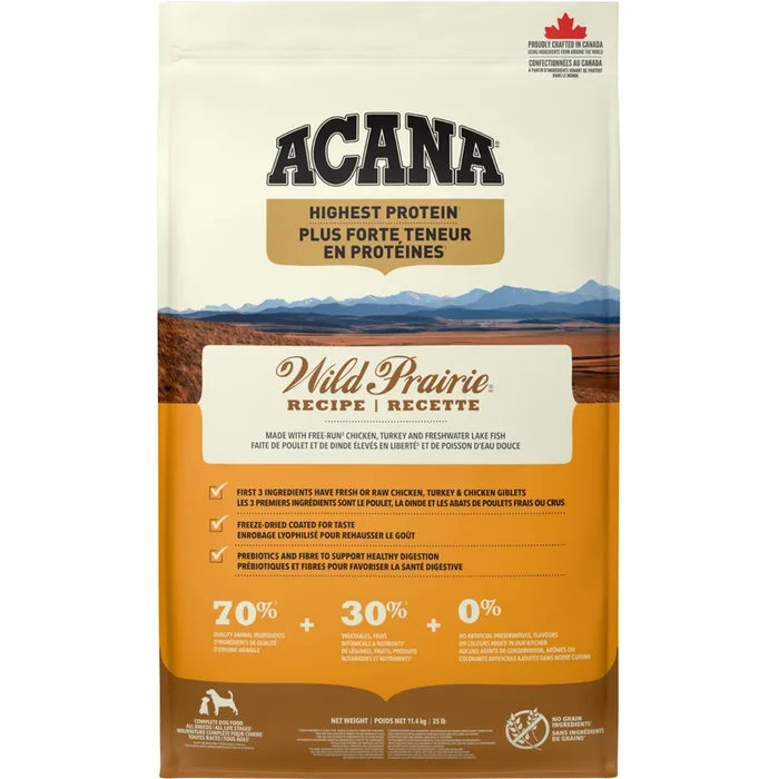 Dry Dog Food – HIGHEST PROTEIN – Wild Prairie Recipe