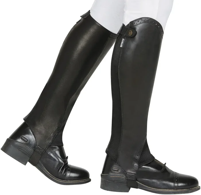 Dublin Evolution Rear Zip Half Chaps, Black