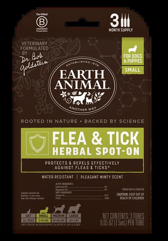 Earth Animal Natural Flea & Tick Herbal Spot-On Treatment