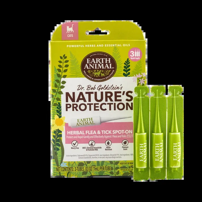 Earth Animal Nature’s Protection™ Flea & Tick Herbal Spot-On For Cats