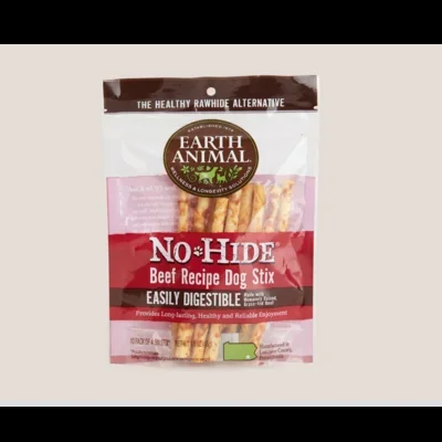 Earth Animal No-Hide Beef Stix 10pc