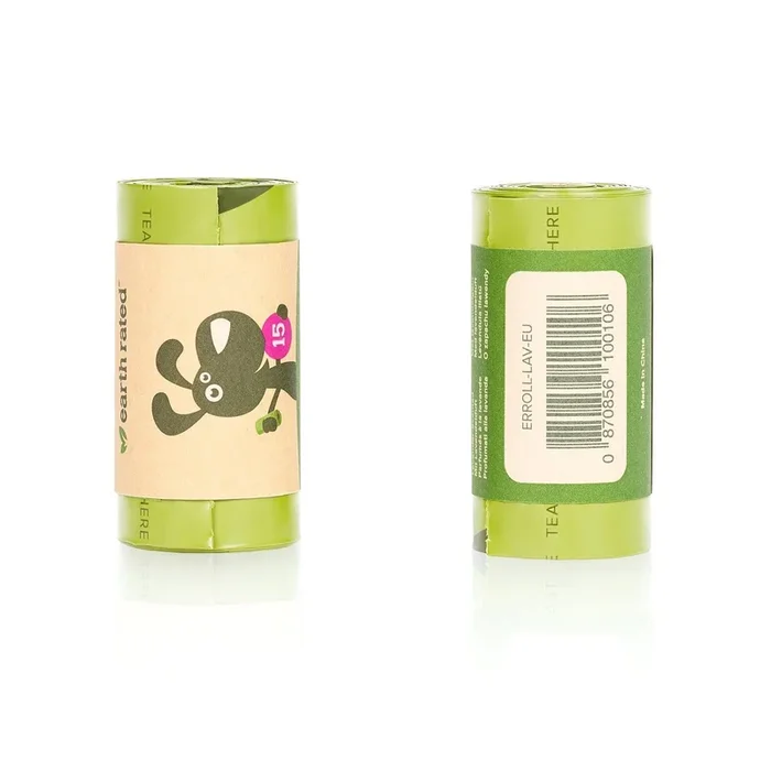 Earth Rated – Poop Bags – Eco-Friendly 15 bags
