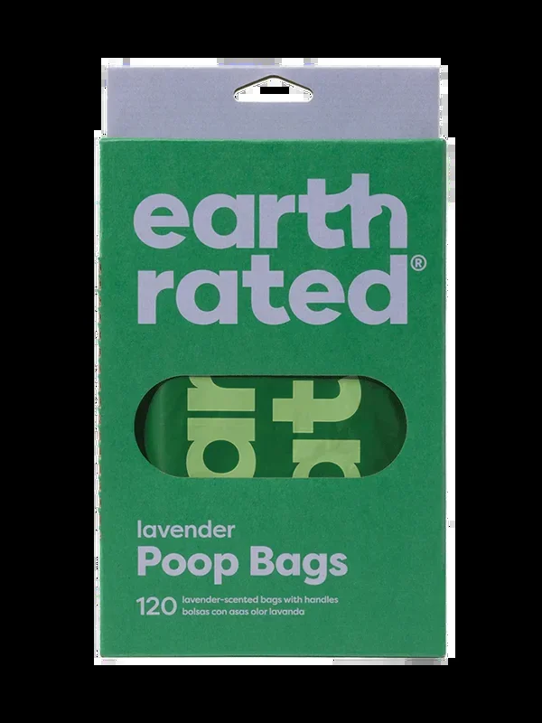Earth Rated Easy-Tie Handle Poop Bags – Lavender Scented 120 Bags