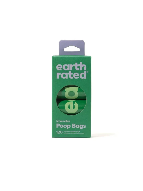 Earth Rated Lavender Poop Bags 120ct on 8 Refill Rolls