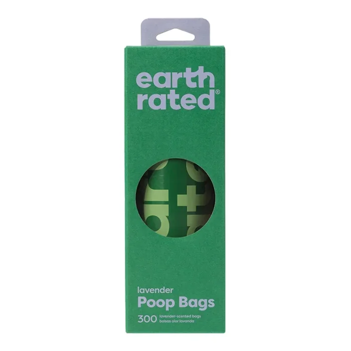 Earth Rated Lavender Poop Bags – 1 Roll, 300 Bags
