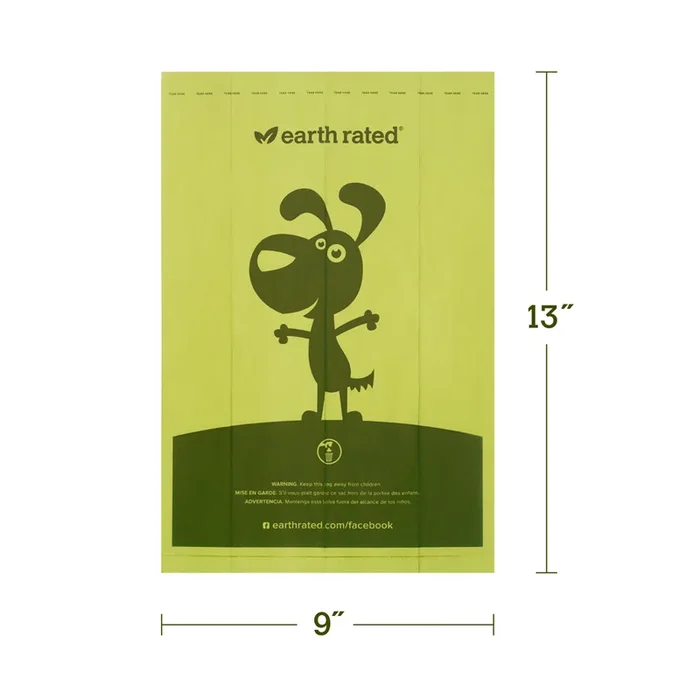EARTH RATED POOP BAGS SINGLE ROLL 15 COUNT