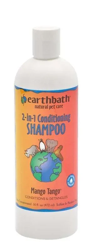 EarthBath Dog Shampoo 2-in-1 Mango 16oz