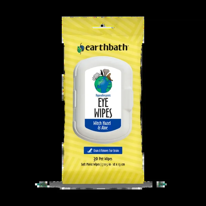 Earthbath Hypoallergenic Eye Wipes Witch Hazel & Aloe 30ct
