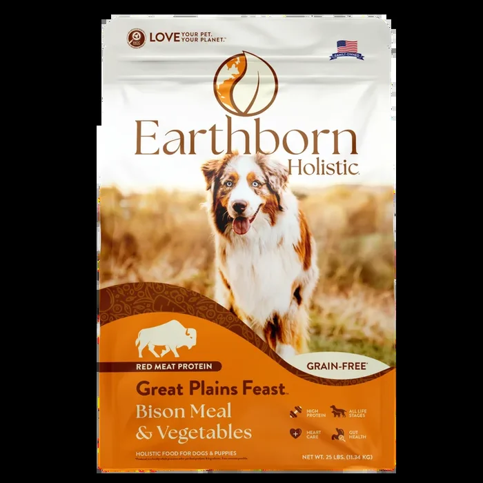 Earthborn Holistic Grain Free Dry Dog Food – Great Plains Feast – 12.5lb Bag