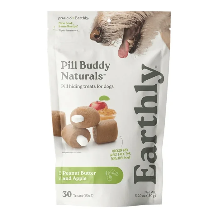 Earthly Pet Pill Buddy Naturals Peanut Butter & Apple for Dogs 30ct