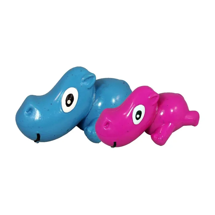 Ecolast Rubber Floating Hippo / Turtle Dog Toys, 1 ct