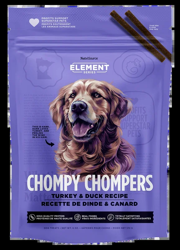 Element Series Chompy Chompers Turkey & Duck Treat 6oz
