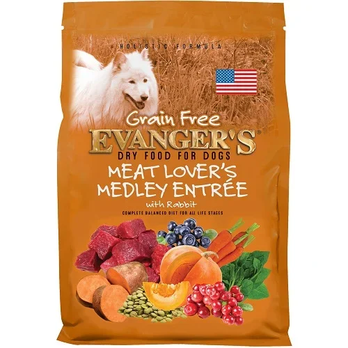 Evanger’s Grain Free Meat Lover’s Medley Entrée With Rabbit Dry Dog Food
