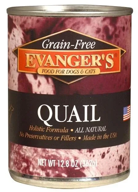Evanger’s Grain Free Quail Canned Food for Dogs and Cats