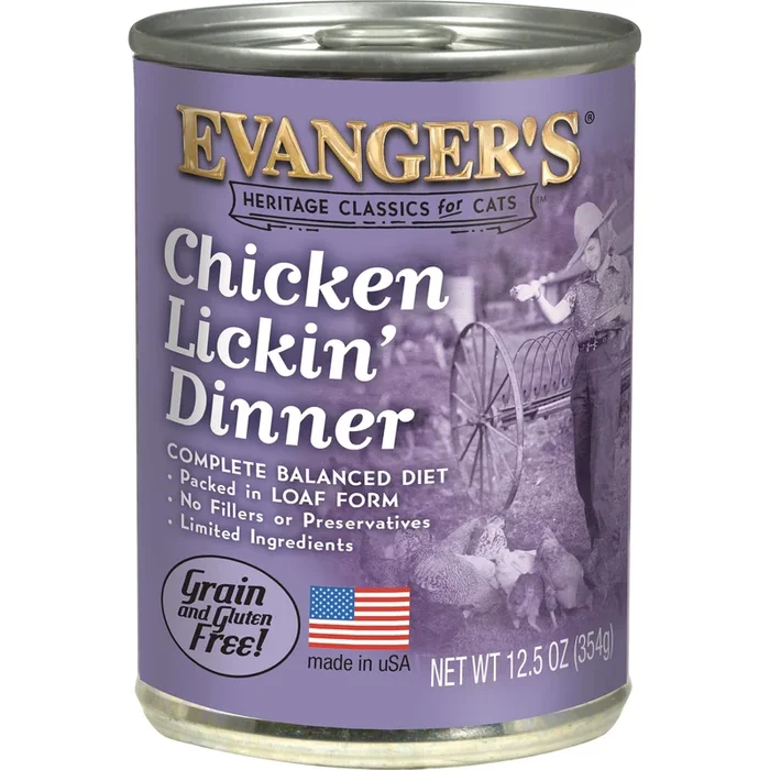 Evanger’s Heritage Classic Chicken Lickin’ Dinner for Cats Value Size