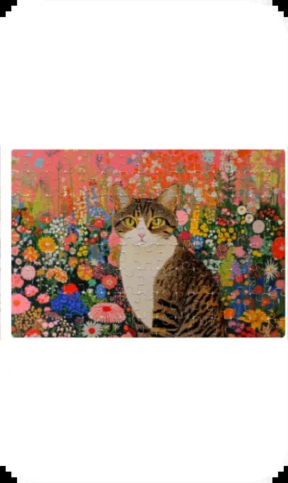 EverythingBoho Cat Paradiso 120 Piece Jigsaw Puzzle